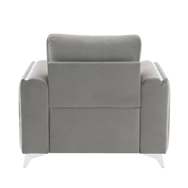 Wenona - Chair - Gray Velvet
