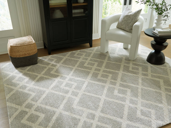 Unawick - Gray / Ivory - Large Rug