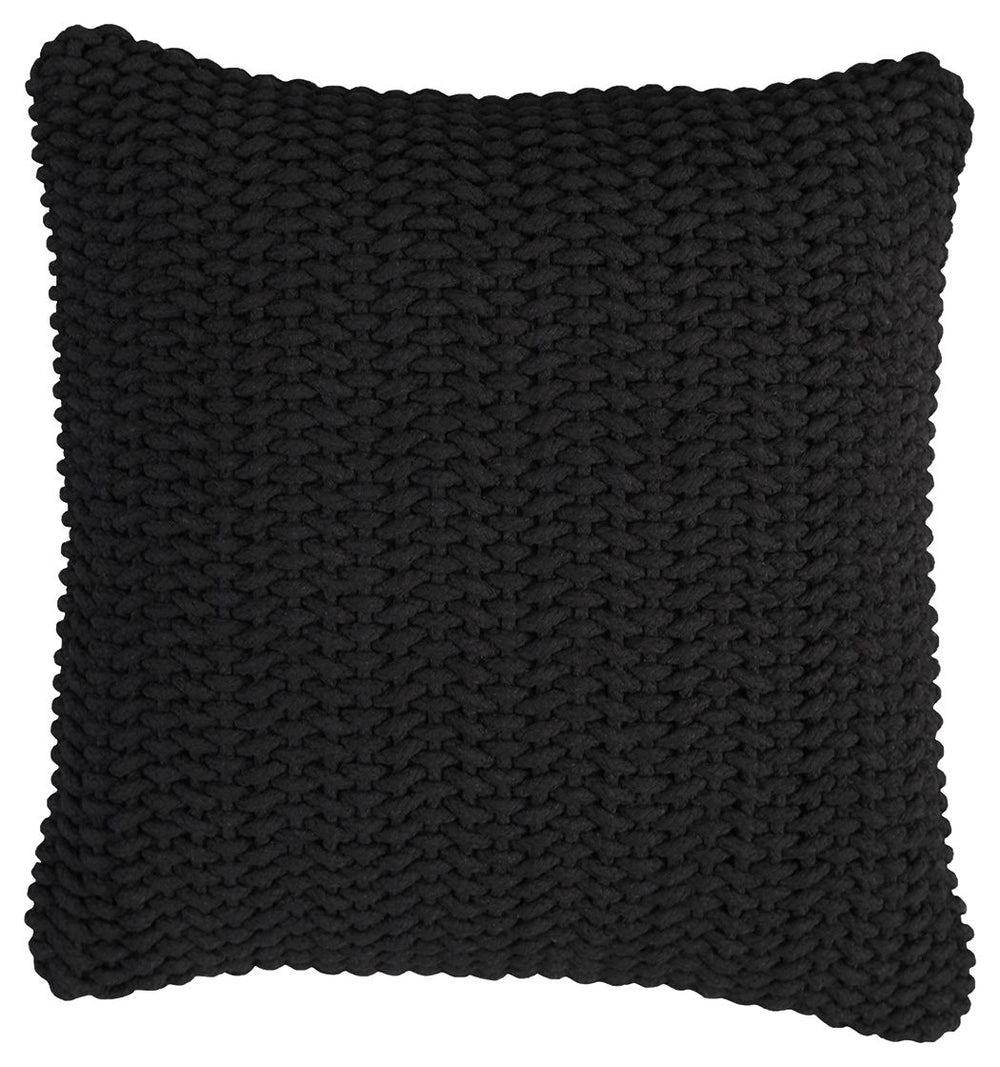 Simply chic, this pillow is neutral enough to slip into any scene. A cozy handwoven design in black completes your casually cool retreat, adding a stylish touch to a reading nook or lounge area.<br/><br/><b>Product Features</b><ul><li>Made of cotton</li><