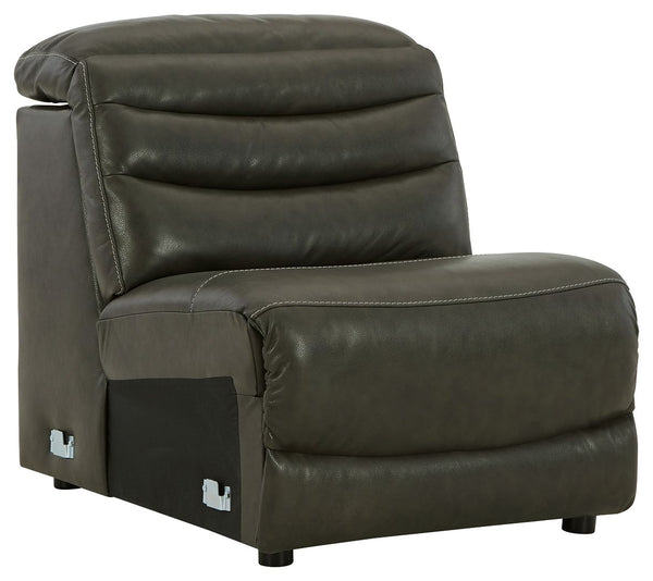 This item does not stand alone. It is compatible with other items in this series, sold separately.<br><br><b>Additional Dimensions</b><br><ul><li>Seat depth: 22-"</li><li>Seat height: 20-"</li><li>Fully reclined length: 65-"</li><li>Distance between recli