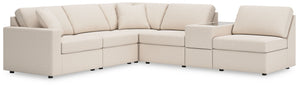 Looking cool and contemporary is great. But when it comes down to it, youâ€™re all about low-maintenance lounging. With the performance fabric on this sectional with console, cleaning spills is a breeze. Its customizable modular design caters to your ever