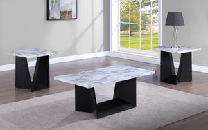Introducing our modern elegance cocktail set, designed to infuse a touch of sophistication into your living space. Each piece showcases a sleek, marble-like tabletop, seamlessly combining luxury with a contemporary edge. The tables-' stark, angular black 