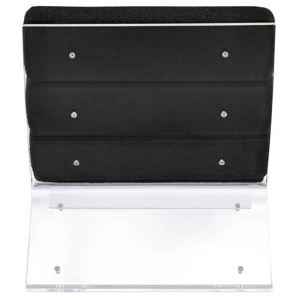 Serreta - Boucle Upholstered Armless Acrylic Chair - Black