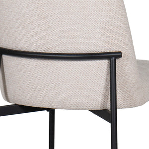 Erik - Side Chair With Metal Frame (Set of 2) - Beige / Black