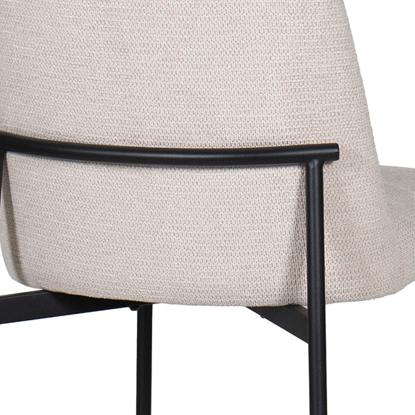 Erik - Side Chair With Metal Frame (Set of 2) - Beige / Black