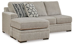This left-arm facing sofa chaise is made with polyester upholstery. Pairs with other items in the series to make a sectional.<br><br><b>Additional Dimensions</b><br><ul><li>Arm height: 28-"</li><li>Seat depth: 46-"</li><li>Seat height: 23-"</li><li>Top of