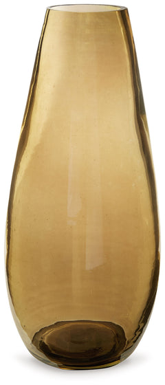 If you love contemporary style, youâ€™re sure to find this vase stunningly on point. Its shimmering amber finish and sleek shape are a feast for the eyes. This show-stopping vessel is gorgeous unadorned or filled with your favorite blooms whether they-'re