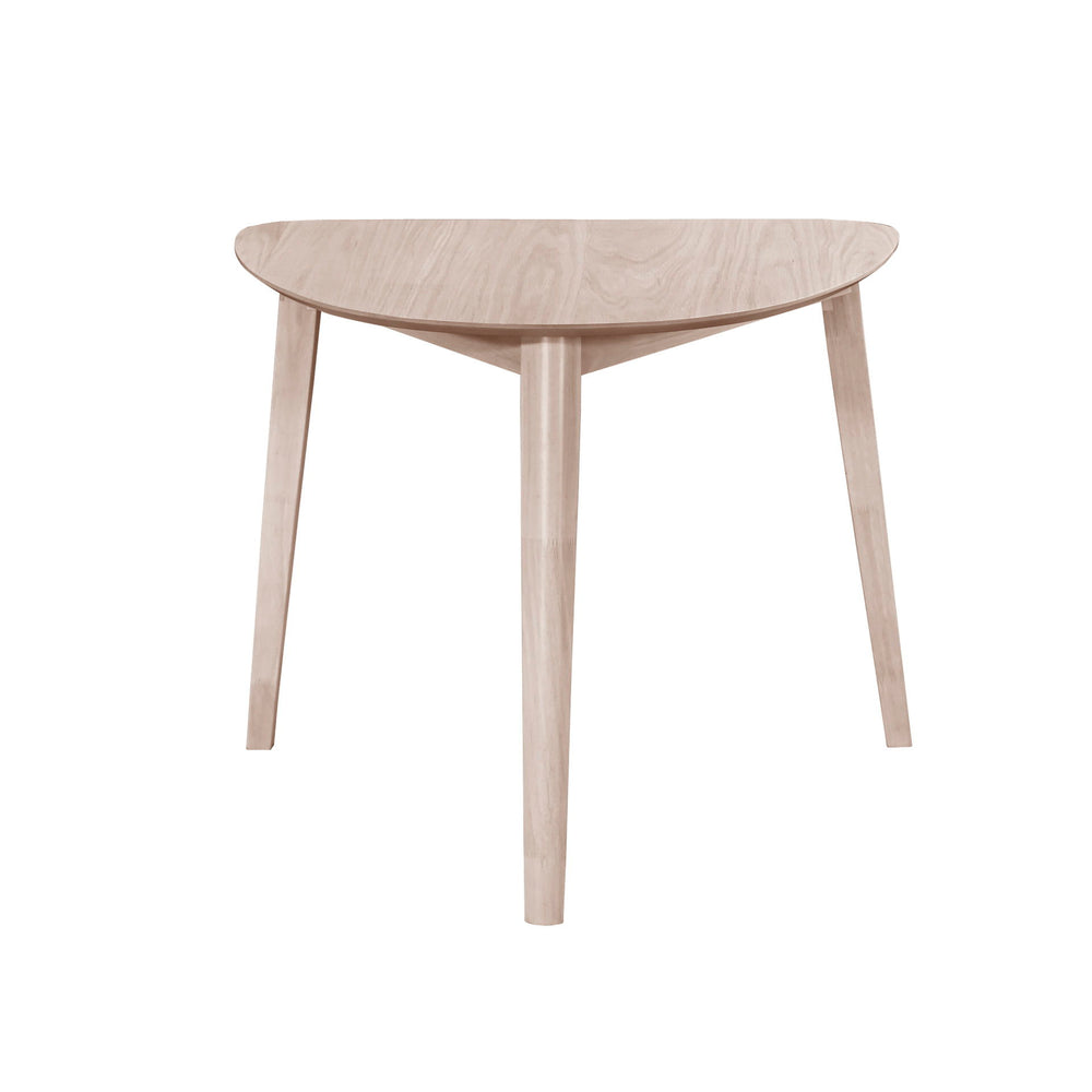 The Oscar Mid-Century Modern Small Dining Table is a stylish and practical solution for compact spaces. Crafted from a combination of solid Rubberwood and Ash Veneers, this corner dining table is built to last, ensuring durability and longevity. The table