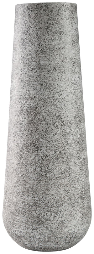 For those with an artful eye and a love of casual elegance, this metal vase is a beauty to behold. A cylindrical silhouette makes this striking home accent all the more alluring.<br/><br/><b>Product Features</b><ul><li>Made of metal</li><li>Antiqued white