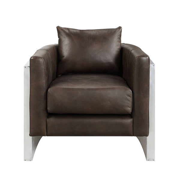 Betla - Accent Chair - Espresso & Aluminum