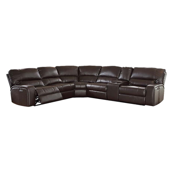  Sectional (Power Motion & 2 USB Charging Docks) -"L-" Shape (Reversible Console & Armless Chairs) Includes: 2 Reclining Seats (Power Motion LAF/RAF)