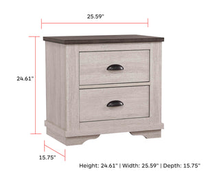 Coralee - Queen 4 Piece Bedroom Set - Chalk / Gray