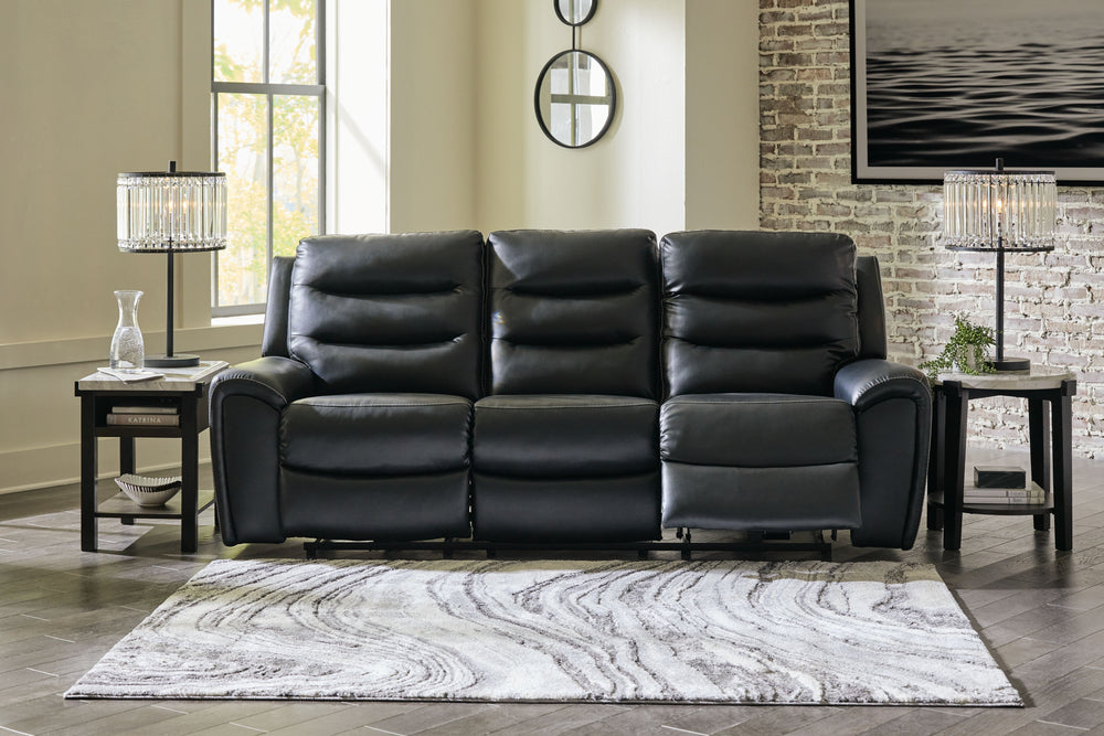 With its decidedly contemporary styling, this power reclining sofa and loveseat has a sleek sensibility that seamlessly elevates your living room aesthetic. Explore endless possibilities for comfort with its one-touch power control, zero-gravity reclining
