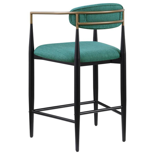 Tina - Fabric Upholstered Counter Chair (Set of 2) - Green