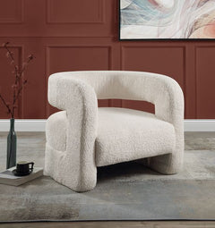 Seat Construction: Full FoamBucket Backrest with Open Frame<br/><br/><b>Product Features</b><ul><li>Seat Construction: Full Foamâ€§Bucket Backrest with Open Frame â€§Tight Seat & Back Cushionâ€§Wooden Inner Frame</li><li>Case: 1Pc/1Ctn</li><li>Finish: Whi