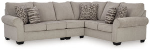 Whether your vision is traditional or cozy farmhouse, this sectional has the corner on style. Merging ultimate comfort with striking good looks, this chic seating includes coordinating accent pillows for that much more feel-good allure.<br/><br/><b>Produc