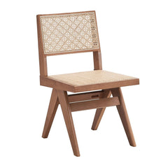 Fixed Table Top Natural Finish Style Rattan Seat & Back Cushion