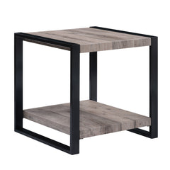 Redefine your living space with this modern industrial cocktail table set, perfect for the contemporary home. Featuring a striking combination of weathered wood and sleek black metal finishes, this set exudes an edgy, yet refined aesthetic. The spacious t