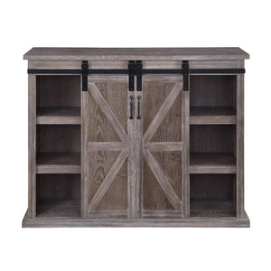  9 Compartments (2+2+2 Wooden Shelves) Max. Recommended TV Size: 48-Inch Flat Panel Back Panel with Pre-Cut Holes for Cord Mgmt (x# Holes) CONSTRUCTION] Wooden Case-Frame: Wood (Pine)