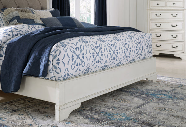Blendon - Rustic Brown - King Upholstered Panel Bed