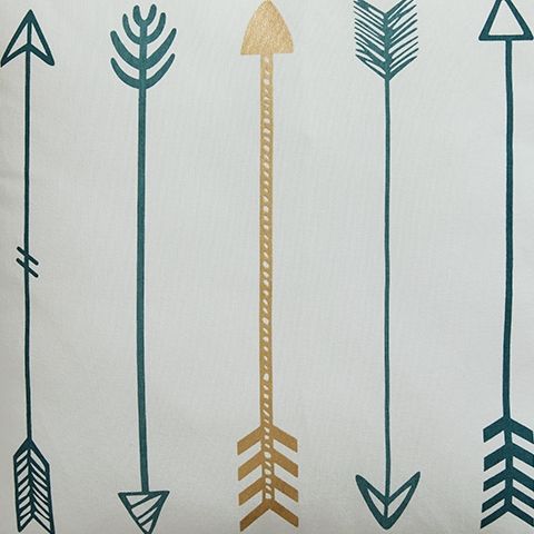 Gyldan - White / Teal / Gold - Pillow (Set of 4)