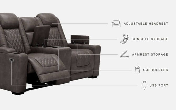 Hyllmont - Gray - 3 Pc. - Power Sofa