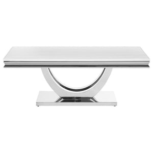  crafted from polished stainless steel
