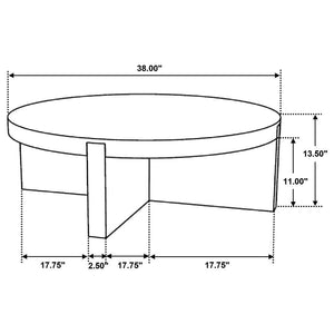 Kinkaid - Round Solid Mango Wood Coffee Table - Brown