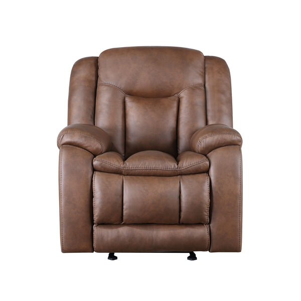  this recliner mimics the look of leather without the higher price tag. The Mor