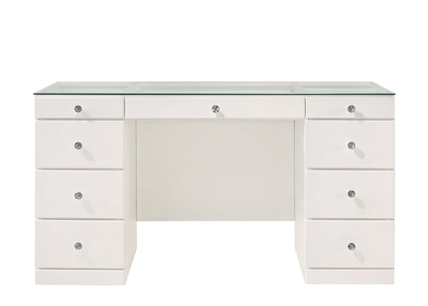 Avery - Vanity Desk/ Mirror - White<h4><b>Avery - Vanity Base - White</b></h4> <table width="100%"><colgroup><col style="width: 30%"> <col style="width: 70%"> </colgroup> <tbody> <tr> <td>Dimensions</td> <td> 57.00"L x 23.25"D x 31.00"H</td> </tr> <tr> <t