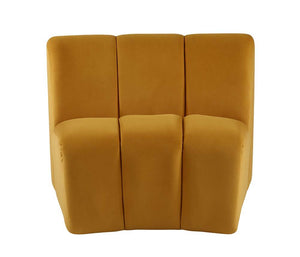 Felicia - Sectional Sofa - Yellow Velvet
