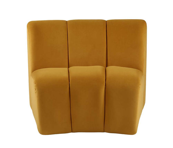 Felicia - Sectional Sofa - Yellow Velvet