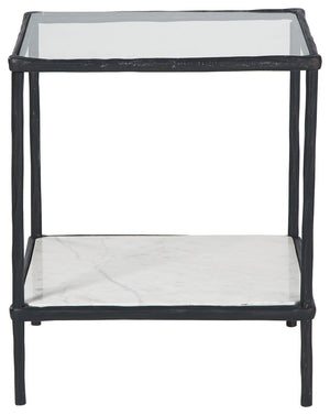  while the white marble lower shelf is ideal for resting trendy coffee table books and other decor