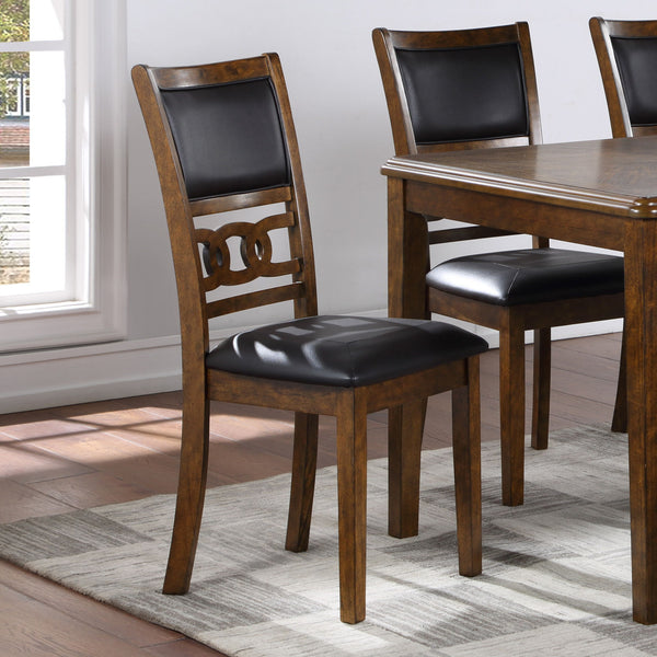 Gia - Dining Chairs (Set of 2) - Brown - Faux Leather