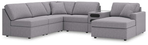 Looking cool and contemporary is great. But when it comes down to it, youâ€™re all about low-maintenance lounging. With the performance fabric on this sectional with chaise, cleaning spills is a breeze. Its customizable modular design caters to your ever-