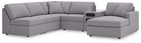 Looking cool and contemporary is great. But when it comes down to it, youâ€™re all about low-maintenance lounging. With the performance fabric on this sectional with chaise, cleaning spills is a breeze. Its customizable modular design caters to your ever-