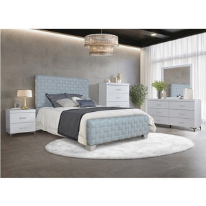 Saree - Queen Bed - Light Teal & Gray
