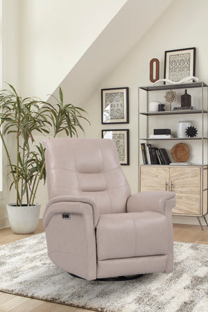 Carnegie - Powered By Freemotion Cordless Power Swivel Glider Recliner (Set of 2) - Verona Linen