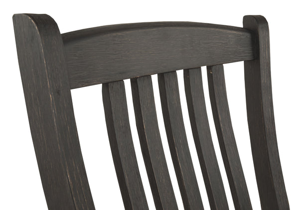 Tyler Creek - Black / Grayish Brown - Dining UPH Side Chair (Set of 2) - Slatback