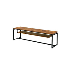 Add a touch of modern flair to your living room with this Kersey TV stand. Expertly crafted from selected wood and metal tube, this piece features a shelf for accommodating a cable box, media accessories or remotes. With the open back design, cables can r
