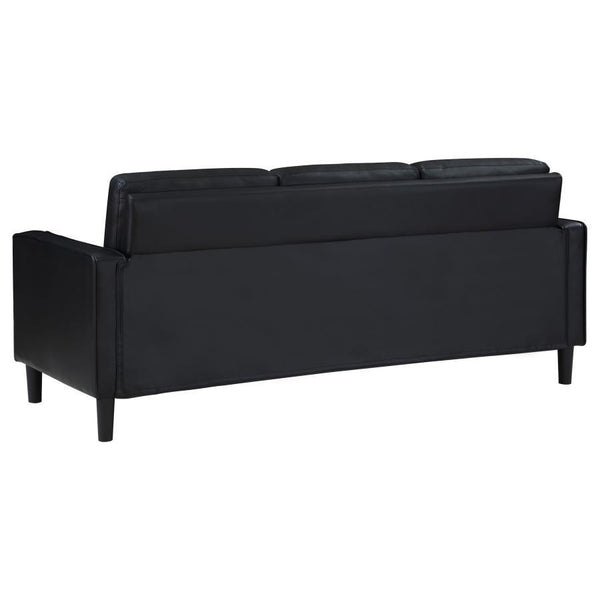 Ruth - Upholstered Track Arm Sofa - Black