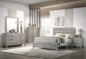  contemporary charm with its light wood grain finish