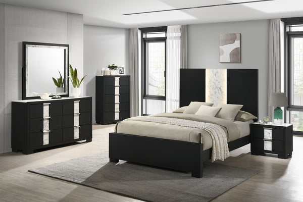 Rangley - Dresser And Mirror - Black
