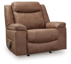 Indulge in larger-than-life style with this recliner. Intentionally crafted to provide extra support, its generously sized seat and high back invite you to sit back and settle in. When youâ€™re ready to recline, a smooth one-pull motion puts you in the co