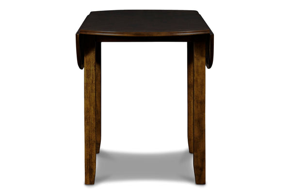 Gia - 3 Piece Dining Set (Dining Drop Leaf Table & 2 Chairs) - Brown - Faux Leather