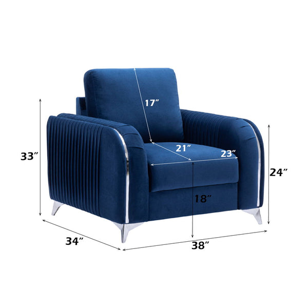 Wenona - Chair - Blue Velvet