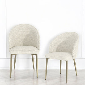 Cora - Side Chair (Set of 2) - White Fabric