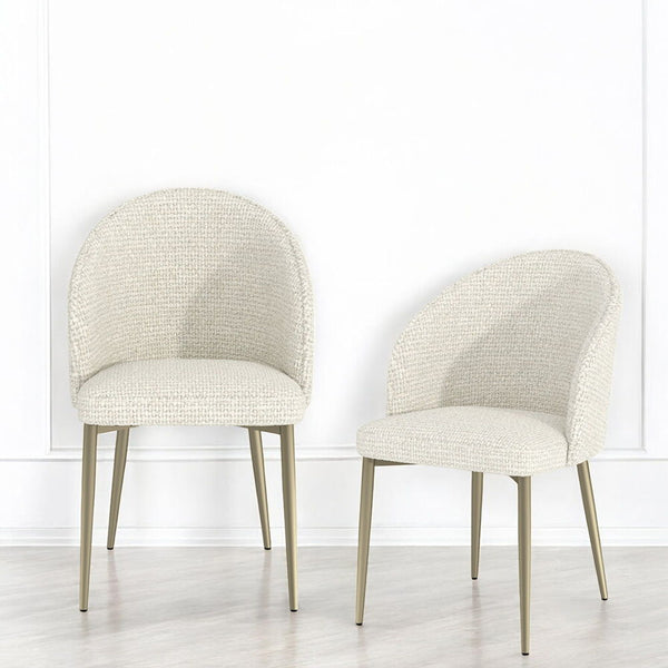 Cora - Side Chair (Set of 2) - White Fabric