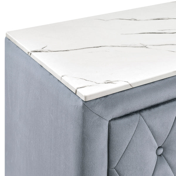  plush exterior is complemented by gleaming crystal-like drawer knobs