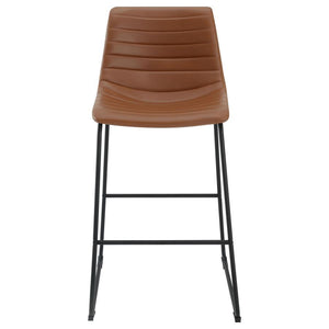 Zuni - Faux Leather Upholstered Bar Chair (Set of 2) - Saddle